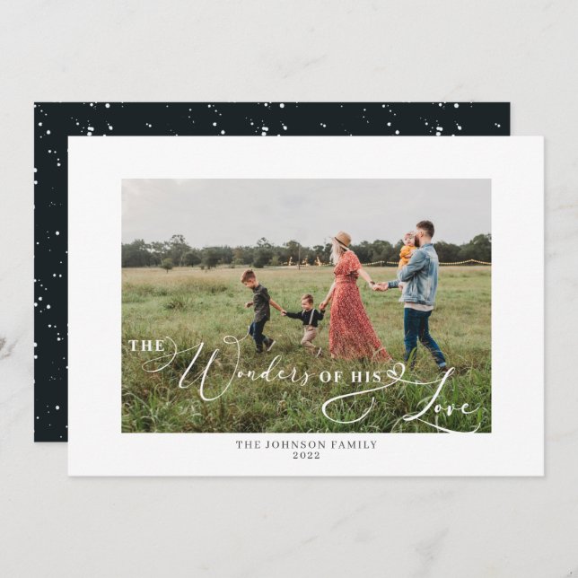 Cartão De Festividades Os Maravilhosos de Sua Foto do Amor (Frente/Verso)