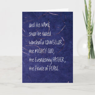 Cartão De Festividades Os Nomes do Natal Messias