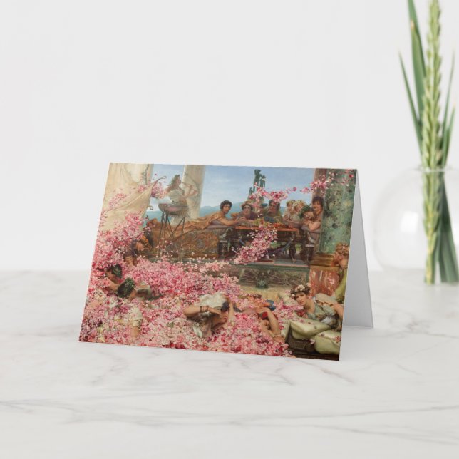 Cartão De Festividades Os Rosas de Heliogabalus (Frente)