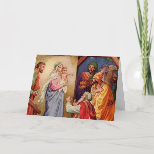 Cartão De Festividades Os três sábios (Frente)