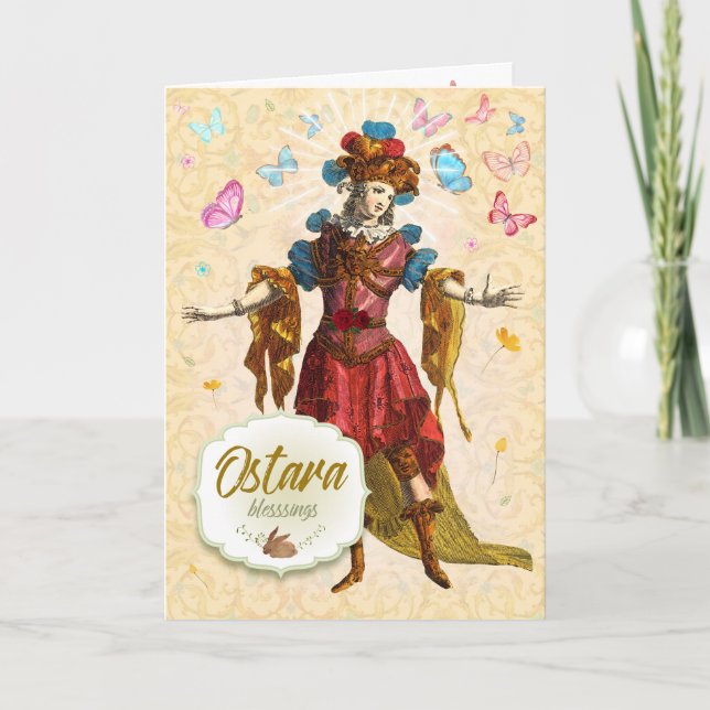 Cartão De Festividades Ostara Blessings Greeting Card (Frente)