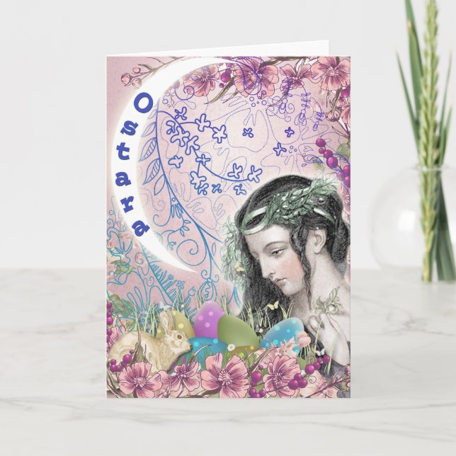 Cartão De Festividades Ostara Pagan Greeting Card (Frente)
