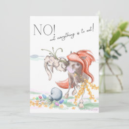 Cartão De Festividades Oster Karte mit Pferd und Hase, lustige Tiere 