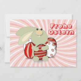 Cartão De Festividades Osterkarte mit Hase und Eiern