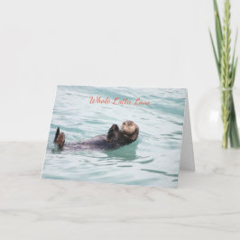 Cartão De Festividades O'tta Love floating otter card de Natal