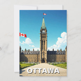 Cartão De Festividades Ottawa Canada Viagem