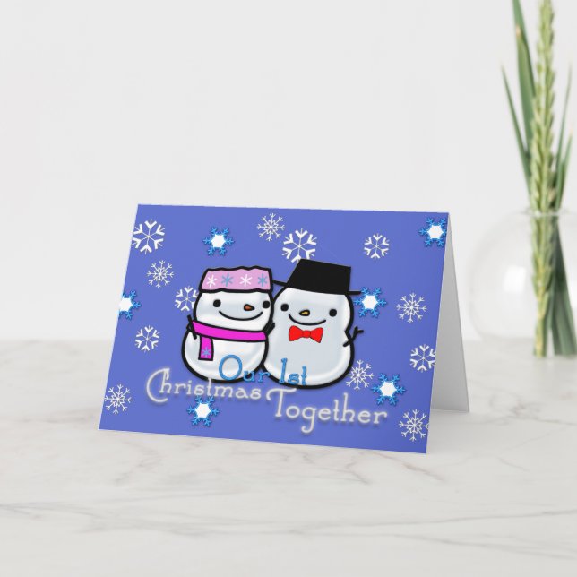 Cartão De Festividades Our 1st Christmas Together Card (Frente)