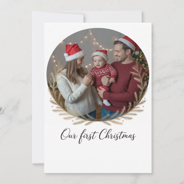 Cartão De Festividades Our First Christmas Together – Personalized (Frente)