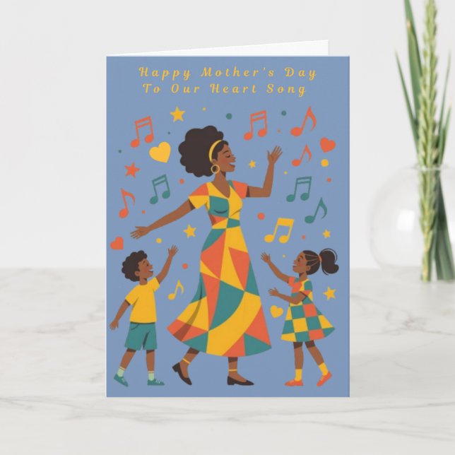 Cartão De Festividades Our Heart Song Mother's Day Card (Frente)