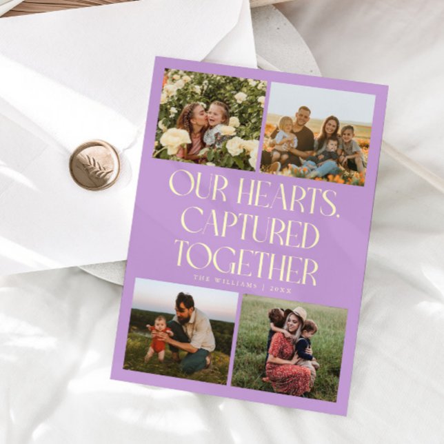 Cartão De Festividades Our Hearts Lemon Wisteria Photo Valentines Day  (Criador carregado)