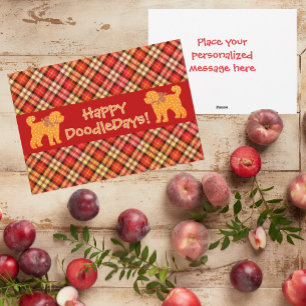 Cartão De Festividades Ouro de porta de xadrez - Cachorro amarelo persona