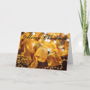Cartão De Festividades Ouro Feliz Natal