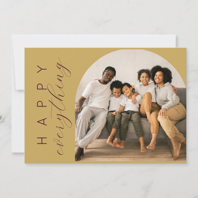 Cartão De Festividades Ouro Feliz TUDO (Frente)