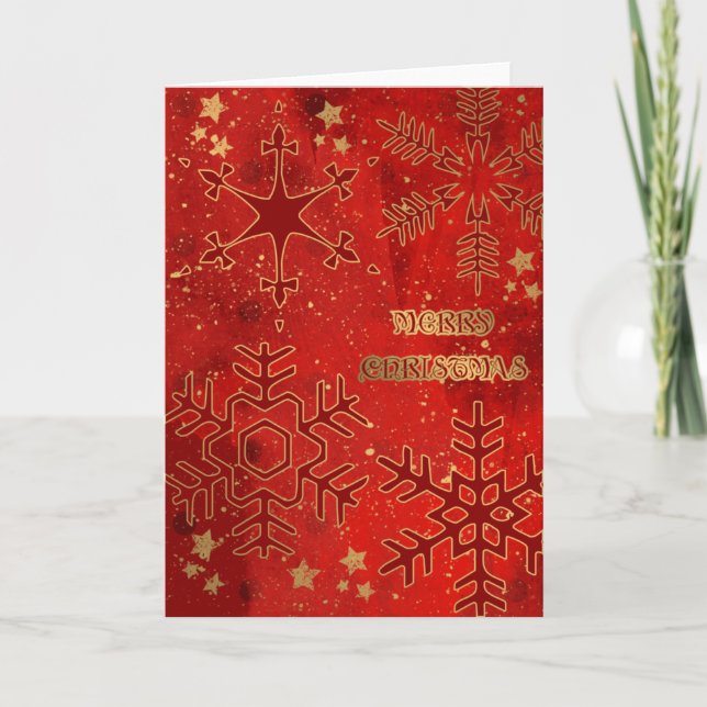 Cartão De Festividades Ouro & Grunge (Frente)