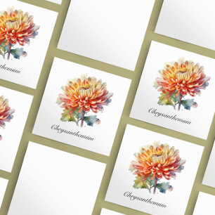 Cartão De Festividades Ouro Harvest Chrysanthemum, personalizado