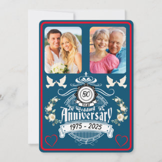 Cartão De Festividades Ouro Jubilee 50º Aniversário 2 Foto
