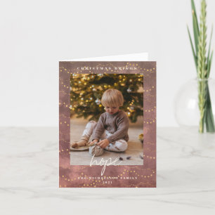 Cartão De Festividades Ouro Luz Natal Duas Imagens