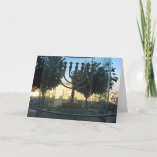 Cartão De Festividades Ouro menorah