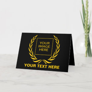 Cartão De Festividades Ouro pessoal Laurel Wreath