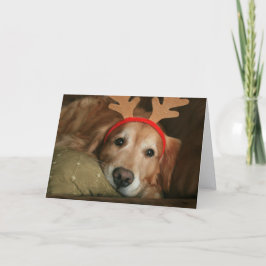 Cartão De Festividades Ouro Retriever Sente Sua Falta De Natal