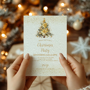 Cartão De Festividades Ouro Sparkle Árvore de Natal Brilhante