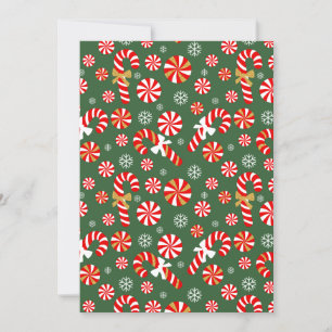 Cartão De Festividades Ouro Winter Sweet Snowfall Candy Cane