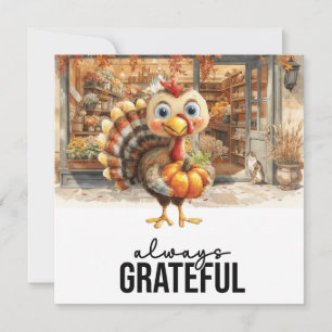 Cartão De Festividades Outono outono A Turquia está no Compro Florista Aç