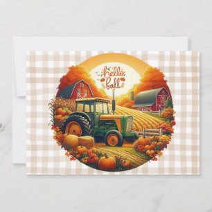 Cartão De Festividades Outono rústico/vintage na fazenda