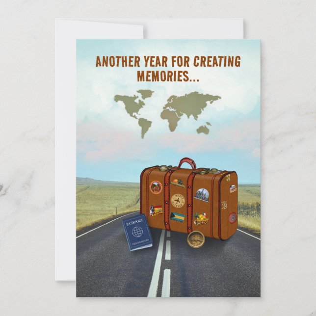 Cartão De Festividades Outro Ano para criar Memórias (Frente)