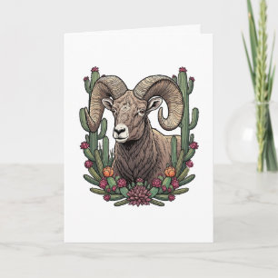 Cartão De Festividades Ovelhas Do Colorado E Copo De Clarete