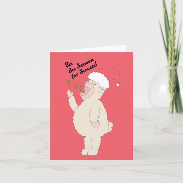 Cartão De Festividades Ovelhas - É época de Doces! (Frente)