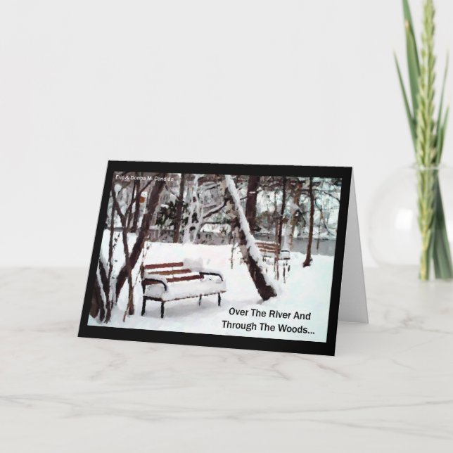 Cartão De Festividades Over The River.... (Frente)