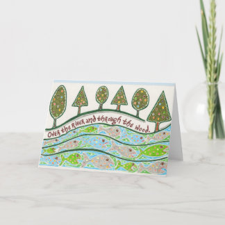 Cartão De Festividades Over the river and through the wood notecard