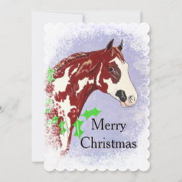 Cartão De Festividades Overo Paint Horse (Christmas)