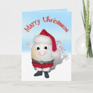 Cartão De Festividades Ovo de Natal do Papai Noel Bonitinho