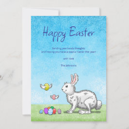 Cartão De Festividades Ovos de Coelhinho da Páscoa