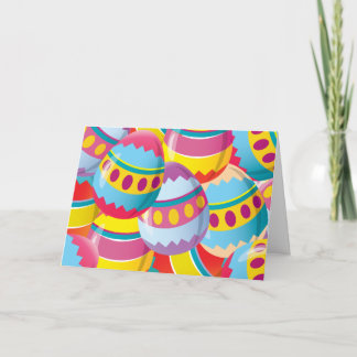 Cartão De Festividades Ovos de Páscoa Coloridos - Cores de Fiesta