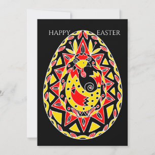 Cartão De Festividades Ovos de Páscoa Pysanky