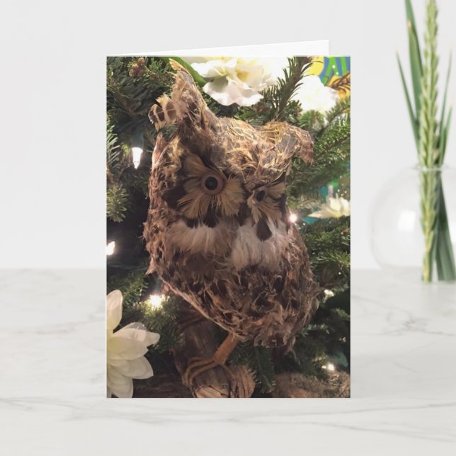 CARTÃO DE FESTIVIDADES "OWL ALWAYS LOVE YOU" CHRISTMAS OWL (Frente)