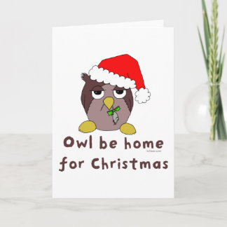 Cartão De Festividades Owl Be Home