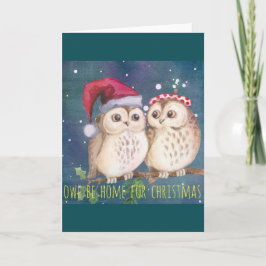 Cartão De Festividades Owl Christmas Card
