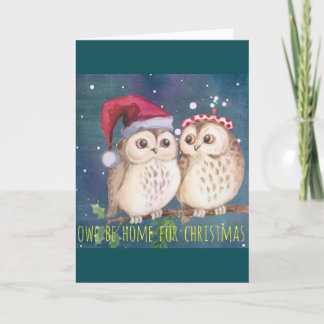 Cartão De Festividades Owl Christmas Card