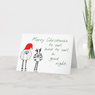 Cartão De Festividades Owl Christmas Card