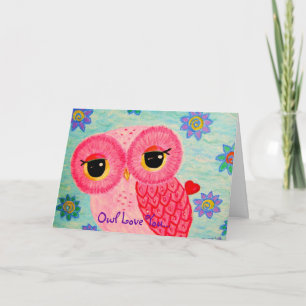 Cartão De Festividades Owl Love You Always