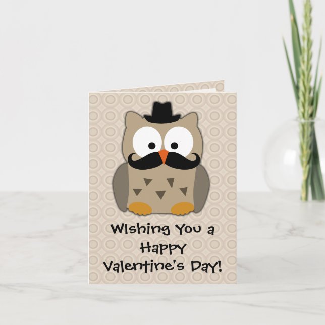Cartão De Festividades Owl Valentine Note (Frente)