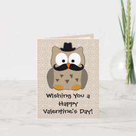 Cartão De Festividades Owl Valentine Note