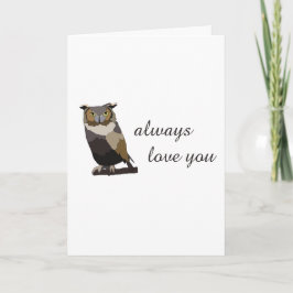 Cartão De Festividades Owl Valentine's Day Funny Pun Card