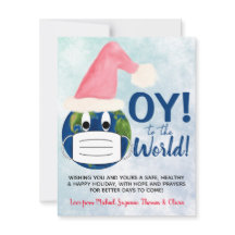 OY para o mundo! Foto engraçada de Natal na pandem