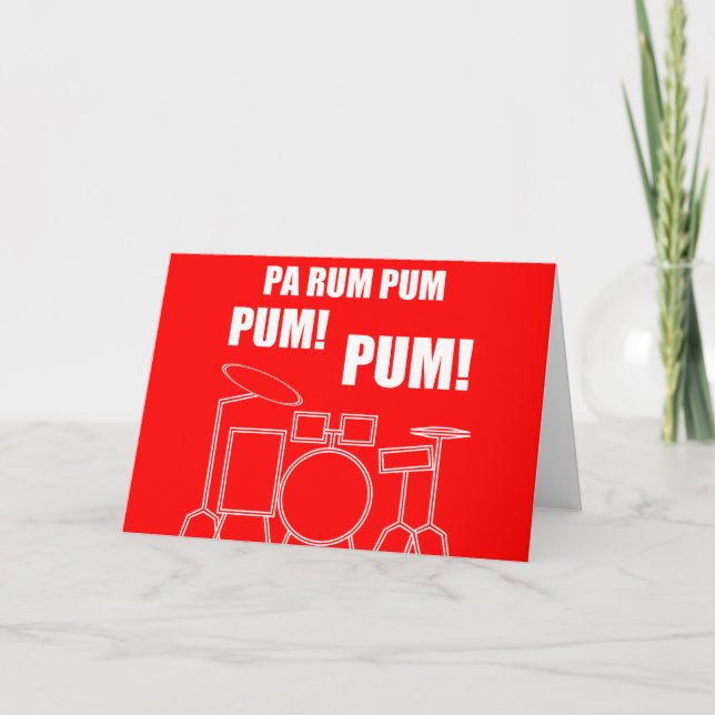 Cartão De Festividades Pa Rum Pum Pum Pum (Frente)