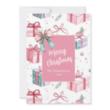 Pacotes de Presentes de Natal Cor-de-Rosa Vintage 